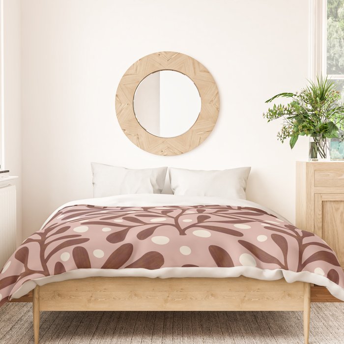 Vase and leaves collection Duvet Cover Gallery Image 3
