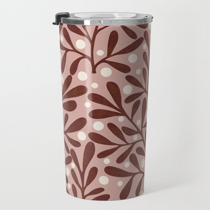 Vase and leaves collection Travel Mug Gallery Image 3