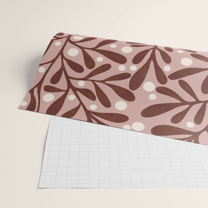 Vase and leaves collection Wrapping Paper Gallery Image 2