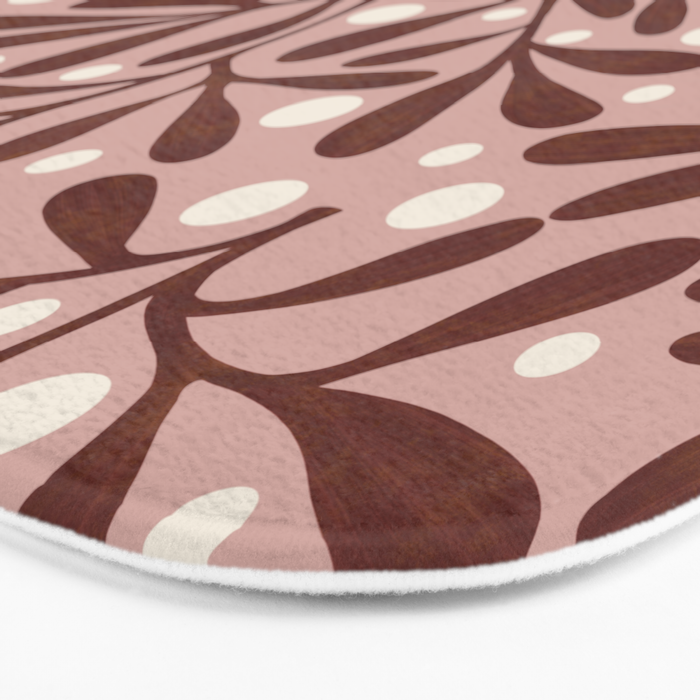 Vase and leaves collection Bath Mat Gallery Image 3