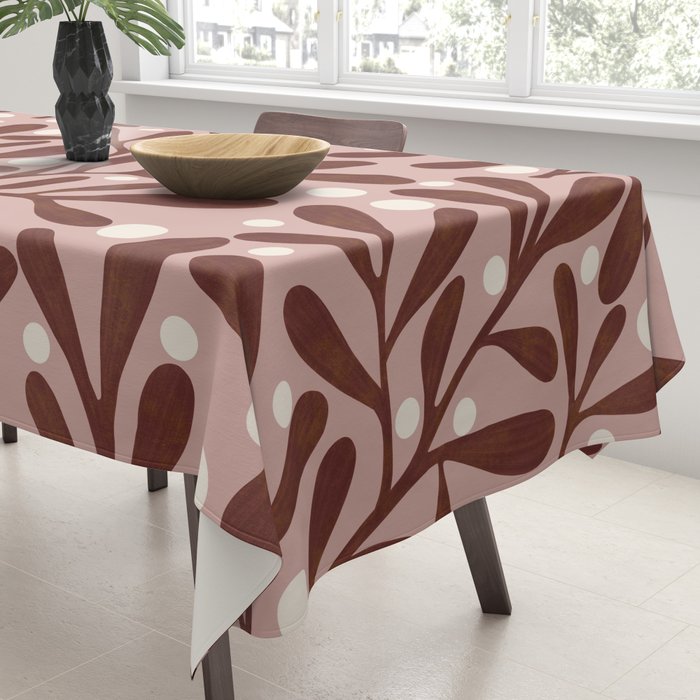 Vase and leaves collection Tablecloth Gallery Image 3