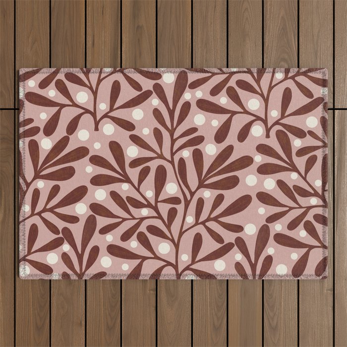 Vase and leaves collection Outdoor Rug Gallery Image 1
