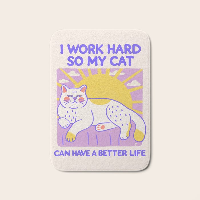 Working hard Bath Mat Gallery Image 1