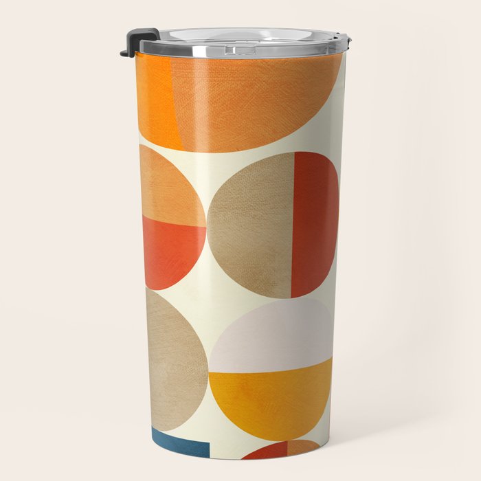 geometric abstract shapes autumn Travel Mug Gallery Image 3