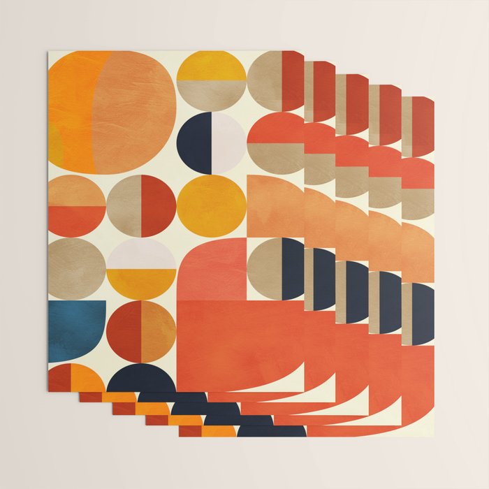 geometric abstract shapes autumn Wrapping Paper Gallery Image 3