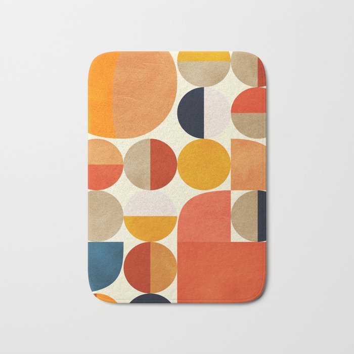 geometric abstract shapes autumn Bath Mat Gallery Image 1