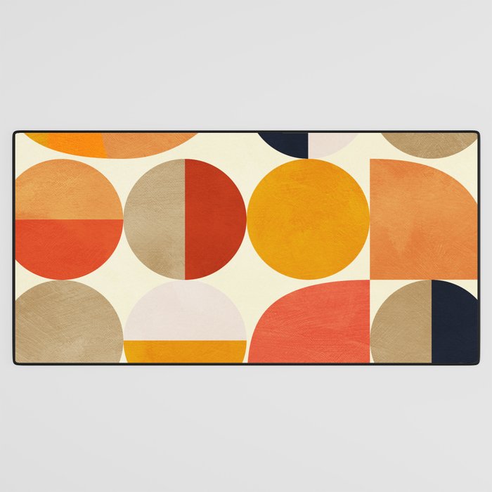 geometric abstract shapes autumn Desk Mat Gallery Image 3