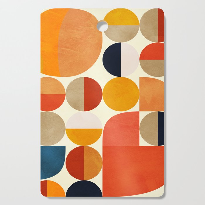 geometric abstract shapes autumn Cutting Board Gallery Image 1