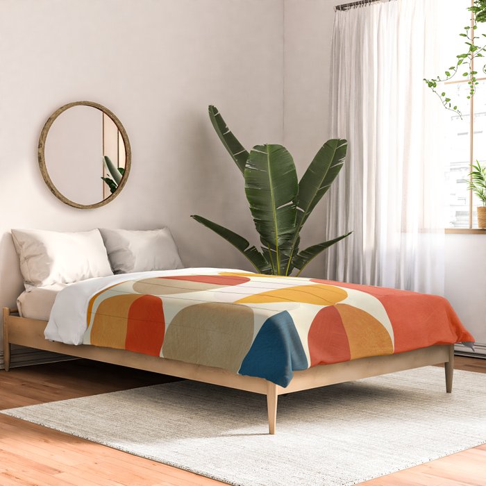 geometric abstract shapes autumn Comforter Gallery Image 2