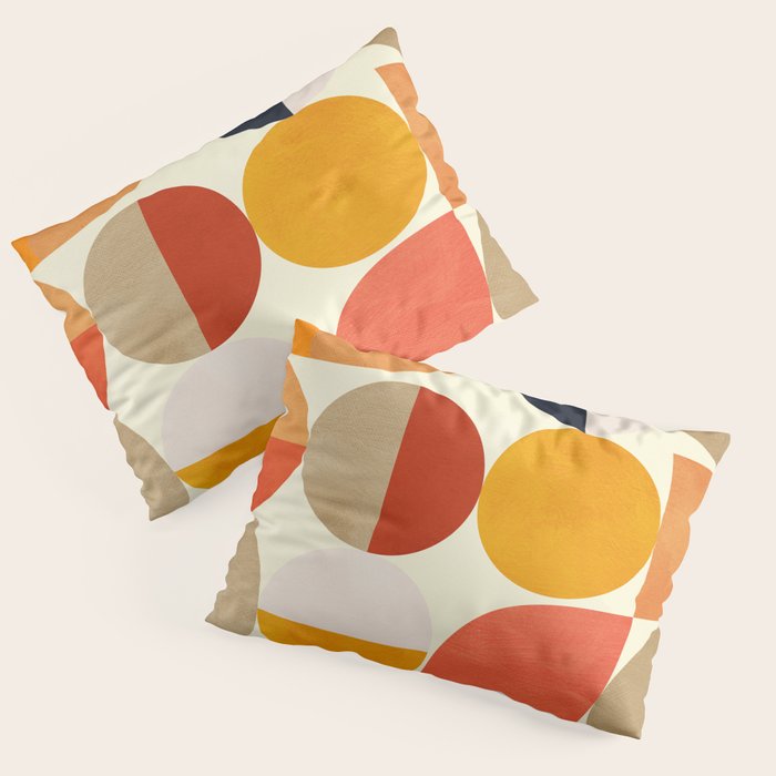 geometric abstract shapes autumn Pillow Sham Gallery Image 3