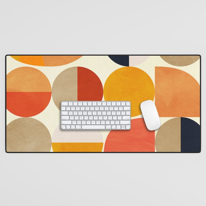 geometric abstract shapes autumn Desk Mat Gallery Image 1