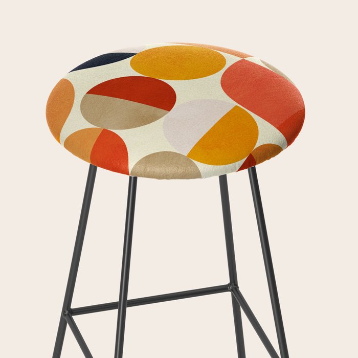 geometric abstract shapes autumn Stool Gallery Image 2