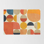 geometric abstract shapes autumn Rug Gallery Image 2