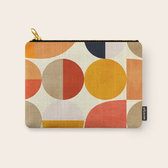 geometric abstract shapes autumn Carry All Pouch Gallery Image 1
