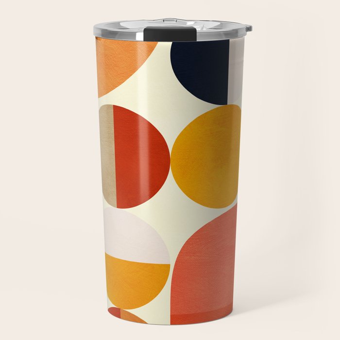 geometric abstract shapes autumn Travel Mug Gallery Image 1