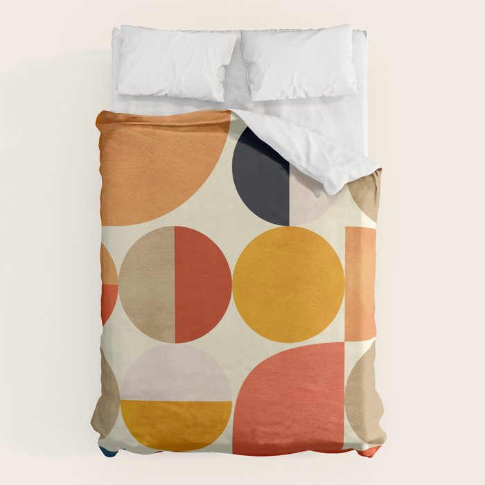 geometric abstract shapes autumn Duvet Cover Gallery Image 6