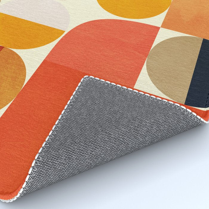 geometric abstract shapes autumn Rug Gallery Image 4