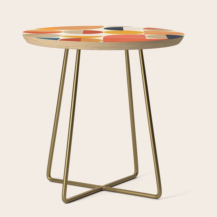 geometric abstract shapes autumn Side Table Gallery Image 1