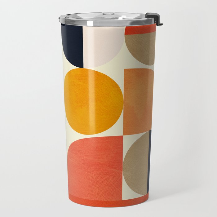 geometric abstract shapes autumn Travel Mug Gallery Image 2