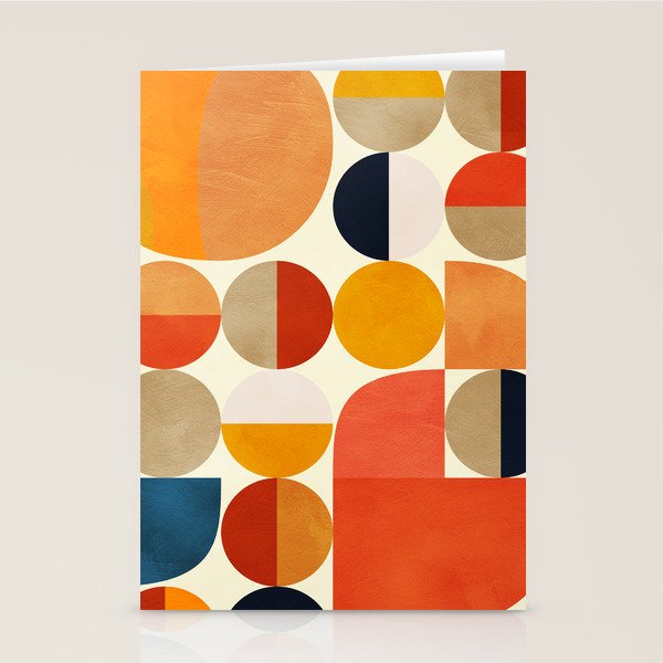geometric abstract shapes autumn Stationery Card Gallery Image 2