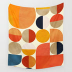 geometric abstract shapes autumn Wall Tapestry Gallery Image 4
