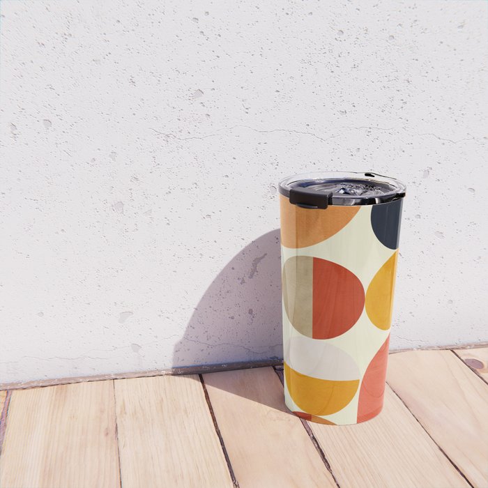 geometric abstract shapes autumn Travel Mug Gallery Image 4