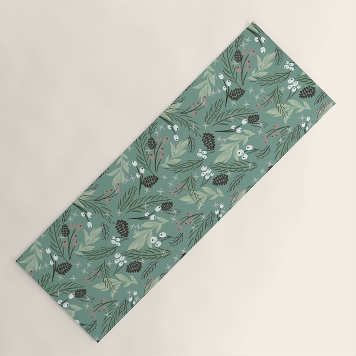 Christmas Foliage  - Pine Yoga Mat Gallery Image 1