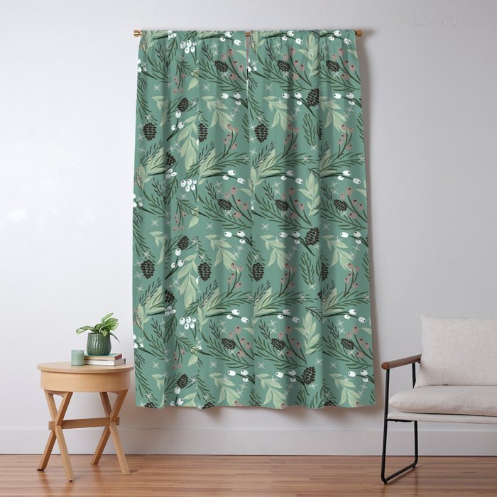 Christmas Foliage  - Pine Window Curtain Gallery Image 5