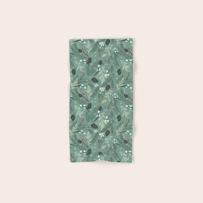 Christmas Foliage  - Pine Bath Towel Gallery Image 1