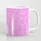 Pink 1970s Inspired Mini Daisies Ditsy Pattern Coffee Mug Gallery Image 1