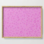 Pink 1970s Inspired Mini Daisies Ditsy Pattern Serving Tray Gallery Image 1