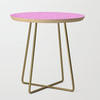 Pink 1970s Inspired Mini Daisies Ditsy Pattern Side Table Gallery Image 1