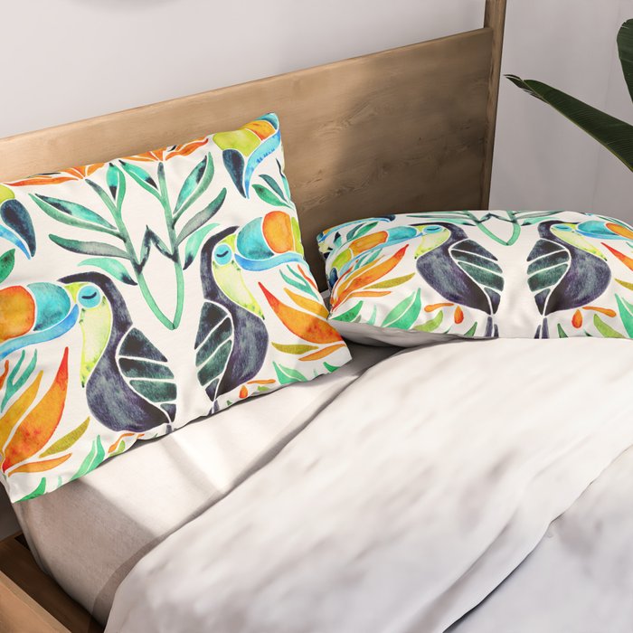 Tropical Toucans Pillow Sham Gallery Image 2