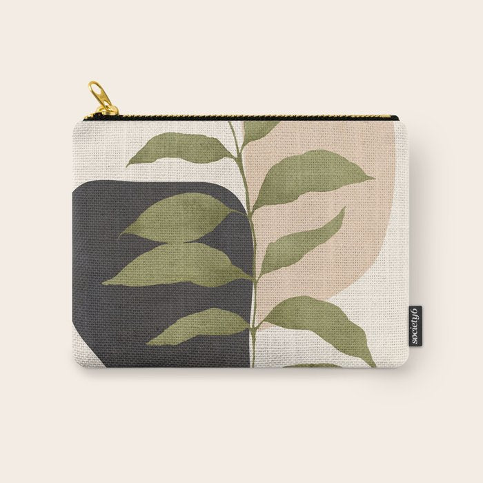 Abstract Art Tropical Leaf 21 Carry All Pouch Gallery Image 1