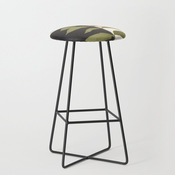 Abstract Art Tropical Leaf 21 Stool Gallery Image 1