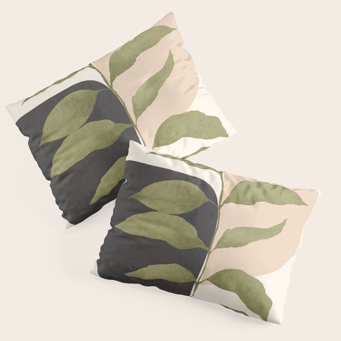 Abstract Art Tropical Leaf 21 Pillow Sham Gallery Image 3