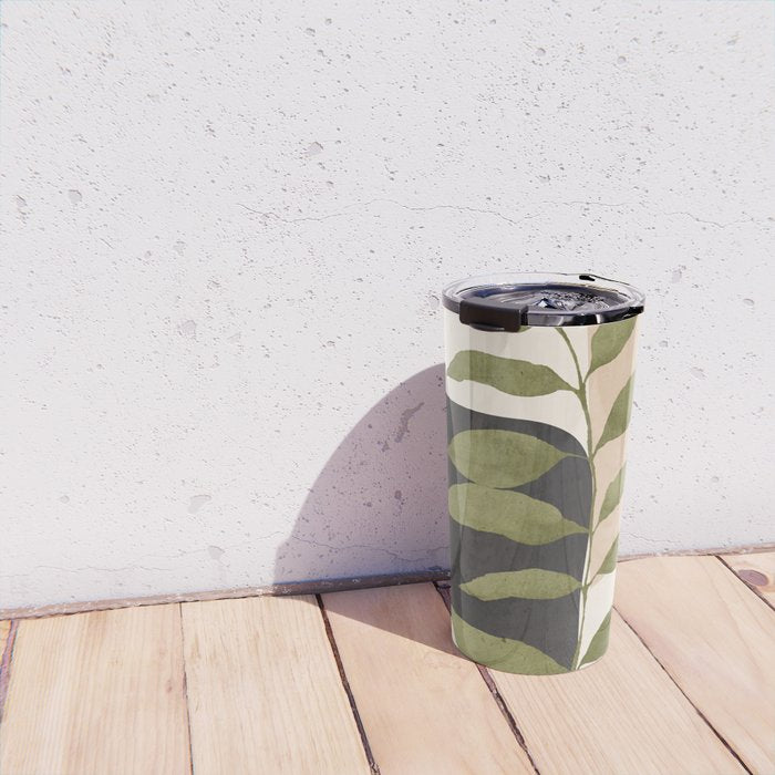 Abstract Art Tropical Leaf 21 Travel Mug Gallery Image 4