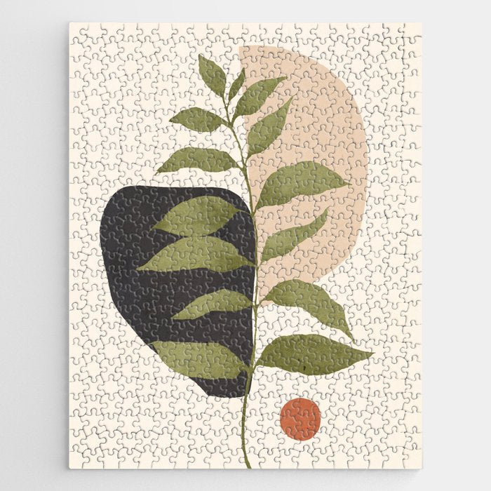 Abstract Art Tropical Leaf 21 Jigsaw Puzzle Gallery Image 1