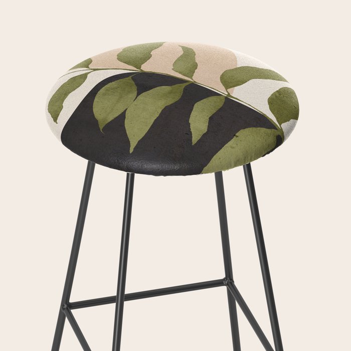 Abstract Art Tropical Leaf 21 Stool Gallery Image 2