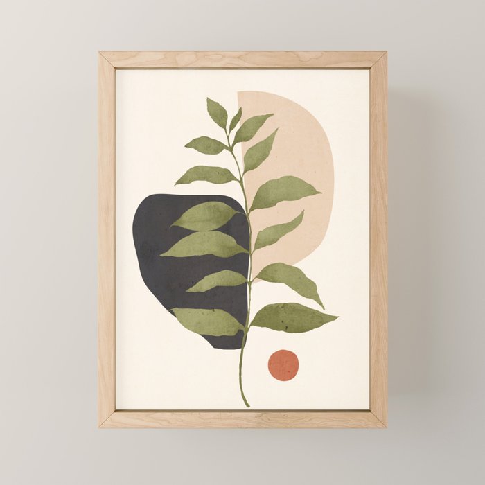 Abstract Art Tropical Leaf 21 Mini Art Print Gallery Image 1