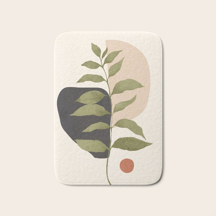 Abstract Art Tropical Leaf 21 Bath Mat Gallery Image 1
