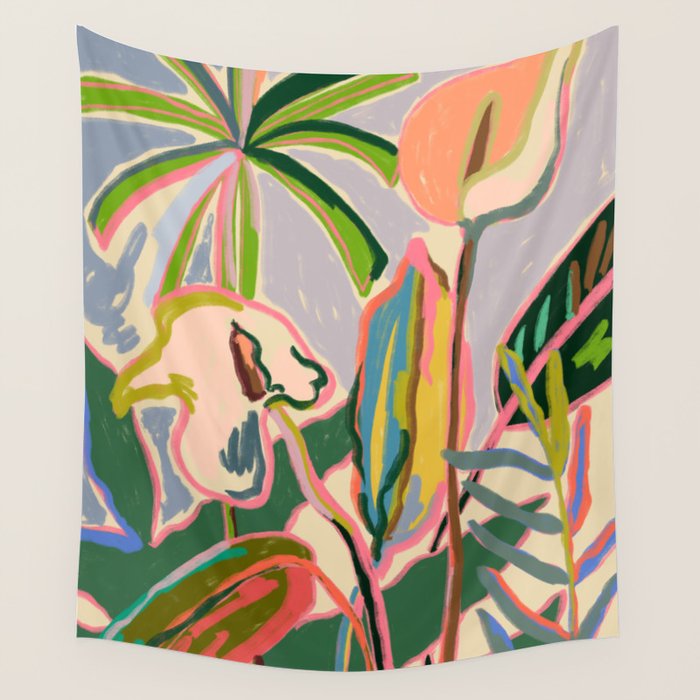 PEACE LILY Wall Tapestry Gallery Image 1