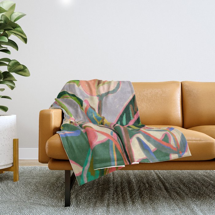 PEACE LILY Throw Blanket Gallery Image 1