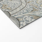 William Morris Wandle Grey Stone Vintage Pattern Welcome Mat Gallery Image 2