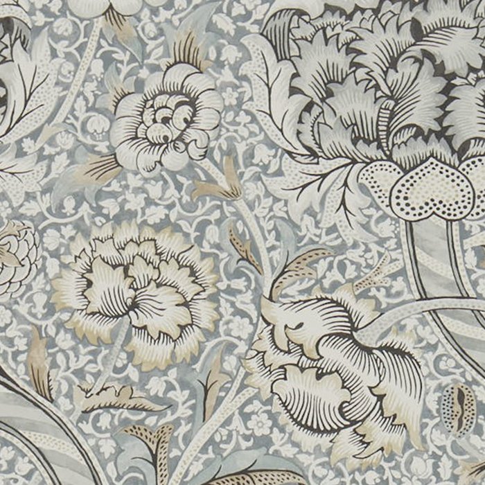 William Morris Wandle Grey Stone Vintage Pattern Coffee Mug Gallery Image 2