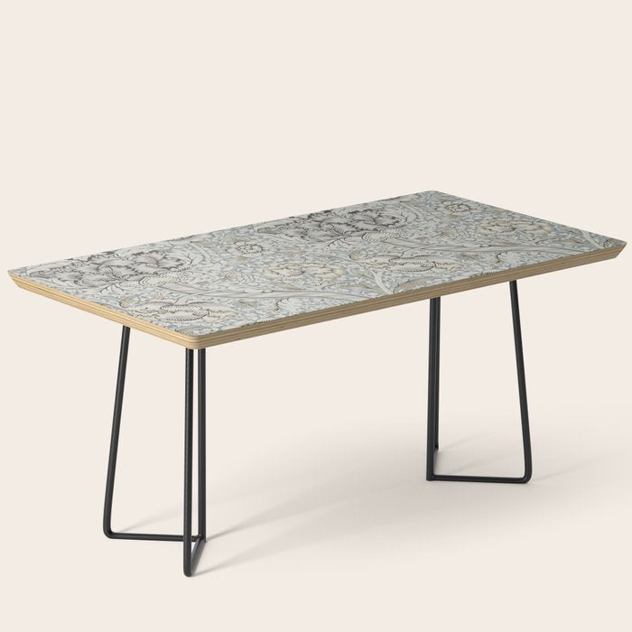 William Morris Wandle Grey Stone Vintage Pattern Coffee Table Gallery Image 1