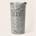 William Morris Wandle Grey Stone Vintage Pattern Travel Mug Gallery Image 2
