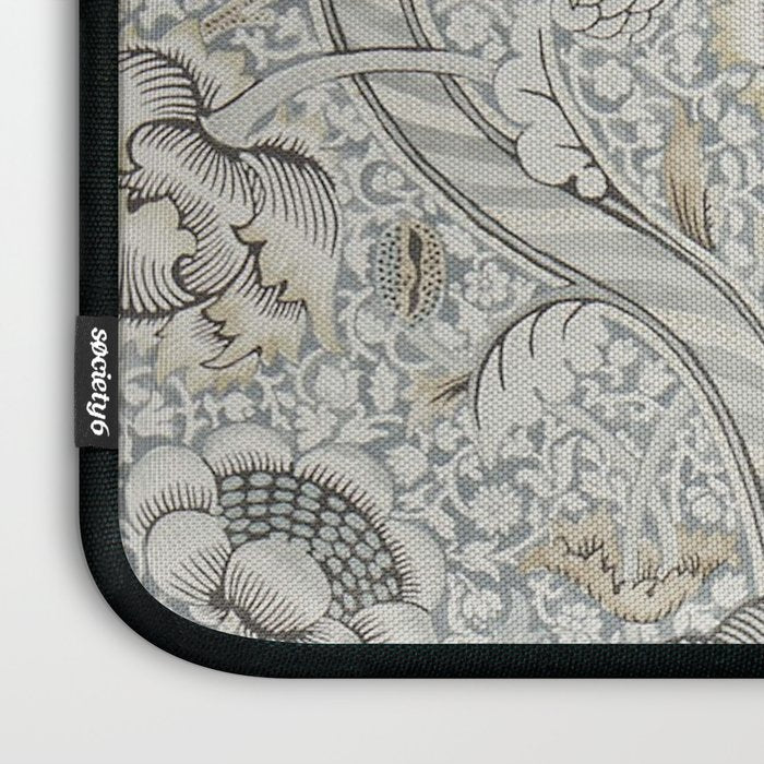 William Morris Wandle Grey Stone Vintage Pattern Laptop Sleeve Gallery Image 3