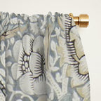 William Morris Wandle Grey Stone Vintage Pattern Window Curtain Gallery Image 2