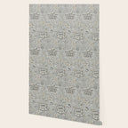 William Morris Wandle Grey Stone Vintage Pattern Wallpaper Gallery Image 2